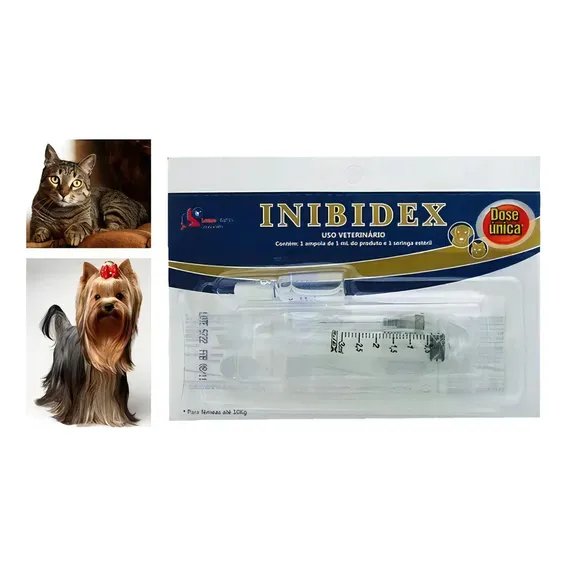 Kit 5 Unidades Inibidex Anticoncepcional Para Cadelas Gatas Foto 1