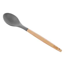 Kit 5 UtensĂlios Colher Concha Espátula Bambu Silicone Foto mini 3