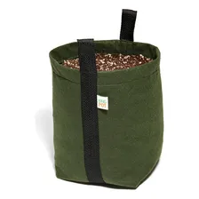 Kit 5 Vasos Planta Feltro 7 Litros Com Alça Resistente Cor Verde Foto mini  3