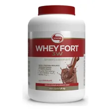 Kit 5 Whey Fort 3w Vitafor Chocolate 1800g Foto mini  2