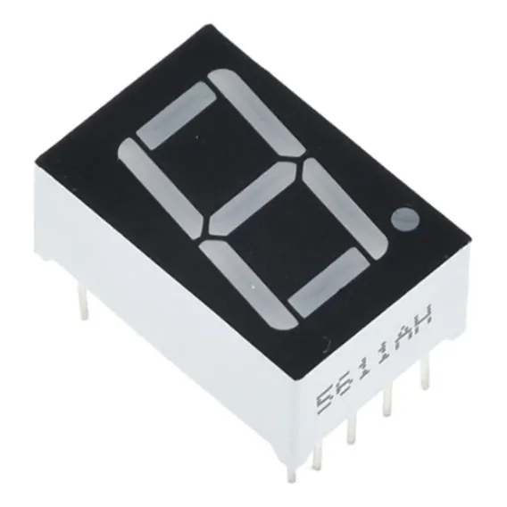 Kit 5 X Display Led 1 Digito 7 Segmentos Vermelho Catodo Foto 1