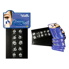 Kit 50 Adesivos Unhas Strass Nail, Artesanal, Branquinho Foto  mini 1