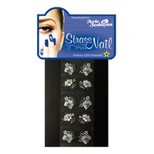 Kit 50 Adesivos Unhas Strass Nail, Artesanal, Branquinho Foto mini 4