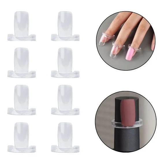 Kit 50 Anéis Transparente Mostruário Esmalte Unhas Expositor Foto 1