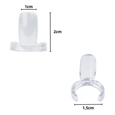 Kit 50 Anéis Transparente Mostruário Esmalte Unhas Expositor Foto mini  3