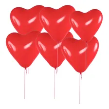 Kit 50 Balões Vermelho + 50 Corações 6 Polegadas - Decoração Foto mini 2