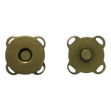 Kit 50 Botões Imantado Magnético Fecho Ouro Velho 14mm Imã Foto  mini 1
