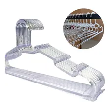 Kit 50 Cabide Transparente Adulto Resistente Cabide Acrilico Foto  mini 1