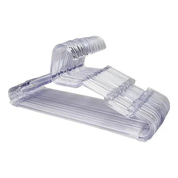 Kit 50 Cabides Acrilico Transparente Adulto Foto 1