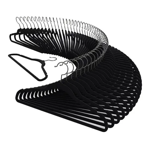 Kit 50 Cabides De Veludo 45cm Resistente Ultra Slim Moda Foto 1