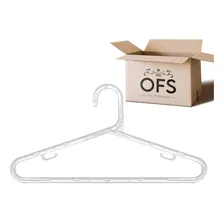 Kit 50 Cabides Loja Closet Acrílico Tradicional 40cm Slim Cor Transparente Foto mini 4
