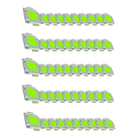 Kit 50 Chip Slim Led 50w Verde Reposição Refletores Foto 1