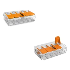 Kit 50 Conector 41a Emenda 5 Fios 6mm Wago 221-615 Foto mini 4