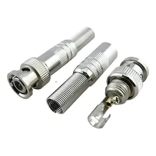 Kit 50 Conector Bnc Macho Com Mola De Parafuso Foto mini 3