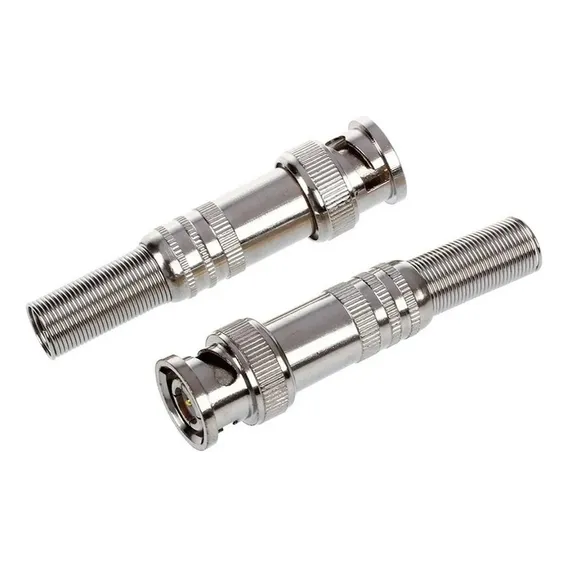 Kit 50 Conector Bnc Macho Com Mola De Parafuso Foto 1