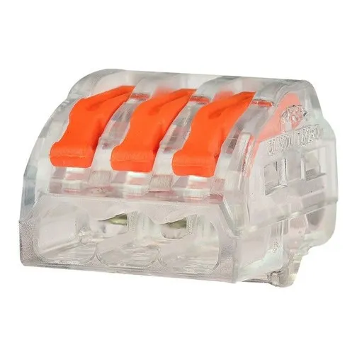 Kit 50 Conector Elétrico Emenda Rápida Derivação Borne 3 Fio Foto 1