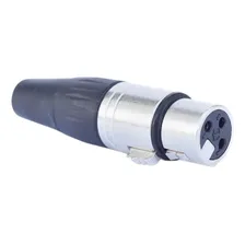 Kit 50 Conector Plug Xlr Canon 25 Macho + 25 Fêmea Roxtone Cor Prata Foto mini 4