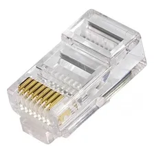 Kit 50 Conector Rj45 Cabo Rede Lan Plug Ethernet Cat5e Foto mini  2
