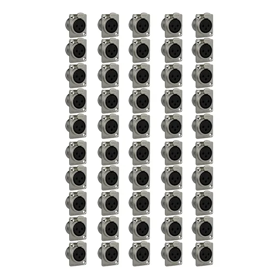 Kit 50 Conectores Xlr Femea Wc1023 Painel Wireconex Foto 1