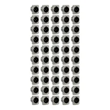 Kit 50 Conectores Xlr Macho Painel Wc 1033 Wireconex Foto  mini 1