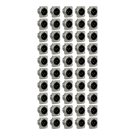 Kit 50 Conectores Xlr Macho Painel Wc 1033 Wireconex Foto 1