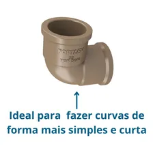 Kit 50 Cotovelo Joelho 3/4 Fortlev 90° Soldável 25mm Marrom Foto mini 4