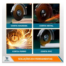 Kit 50 Disco De Corte Inox Fino 4.1/2 Esmerilhadeira 115mm Cor Amarelo Foto mini  2