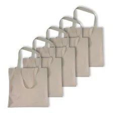 Kit 50 Ecobag Bolsa Sacola 37x37 Cm Ecológicas 100% Algodão Foto mini 1