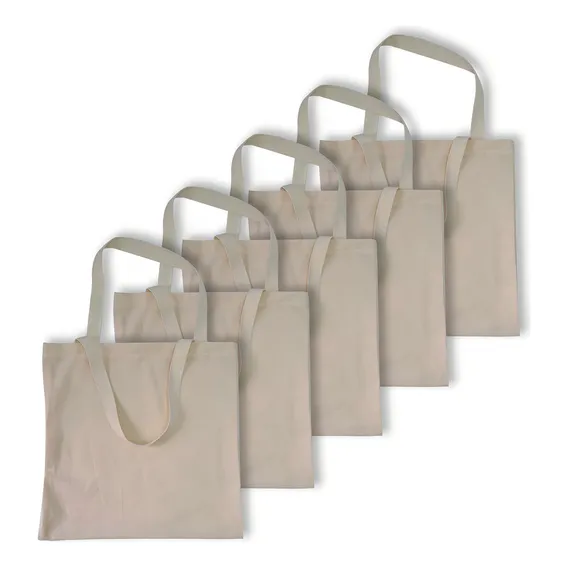 Kit 50 Ecobag Bolsa Sacola 37x37 Cm Ecológicas 100% Algodão Foto 1