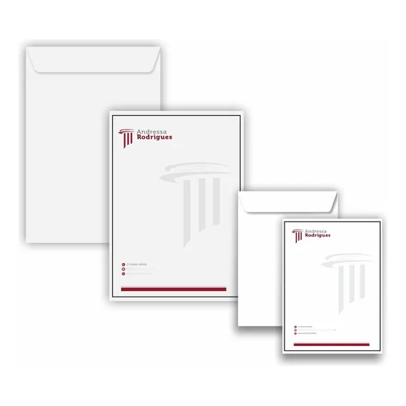 Kit 50 Envelope Meio A4 + 50 Envelope A4 Personalizado Logo Foto 1