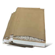 Kit 50 Envelopes Kraft Bolha 19x25cm Segurança Void Adesiva - Modelo Kraft Bolha1 Wlxy - Ideal Para Mini Pac E Sedex Foto mini  3