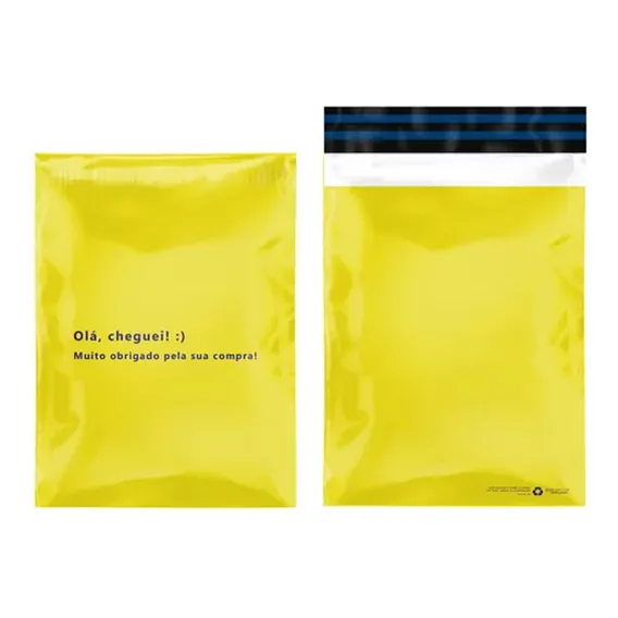 Kit 50 Envelopes Plásticos Segurança 48x60 Cm Cor Amarelo Foto 1