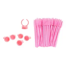 Kit 50 Escovinhas De CĂlios Mais 50 Anel Batoque Grande Rosa Foto mini 1