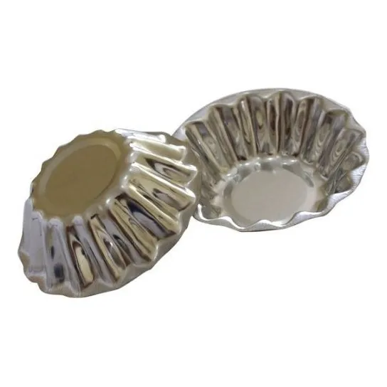 Kit 50 Forminhas Crespa N2 Com Borda Doce Empada Mini Torta Cor Cinza Foto 1