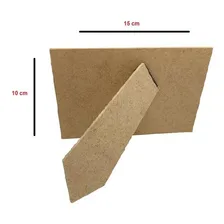 Kit 50 Fundo Porta Retrato Com Gravata 10x15 Mdf Madeira Cor Mdf Cru Foto  mini 1