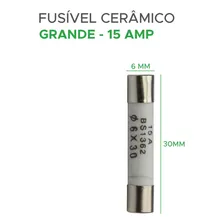 Kit 50 Fusível Cerâmico Para Forno Microondas 15a - 15amp - Green Foto mini  3