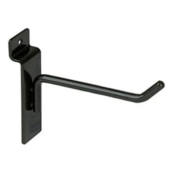 Kit 50 Ganchos Painel Canaletado 20cm Preto Foto 1