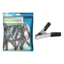 Kit 50 Garra Jacaré 100 Amp Preto 11cm Foto  mini 1