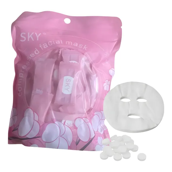 Kit 50 máscara desidratada comprimido compactada Foto 1
