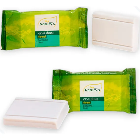 Kit 50 Mini Sabonetes 13g Natury's Erva Doce Foto 1