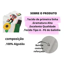 Kit 50 Panos De Prato Bordado Patchwork Barrado Passa-fita Foto mini 4