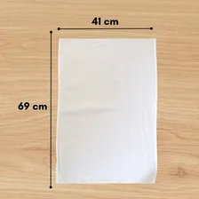 Kit 50 Panos De Prato Branco Liso Pé De Galinha Pintar Atacado Guardanapo Com Bainha Lateral Foto mini 4