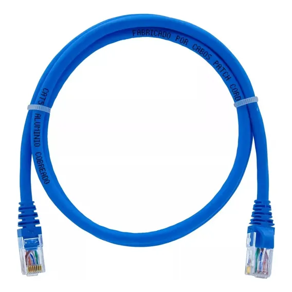 Kit 50 Patch Cord Cat6 Azul 50cm Utp Foto 1