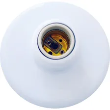 Kit 50 Plafon Simples Suporte Lâmpada Bocal Cerâmica E27 Cor Branco Foto  mini 1