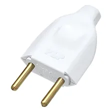 Kit 50 Plugue Pino Macho 2p 10a + 50 Tomada Fêmea 10a Branco Foto mini  2