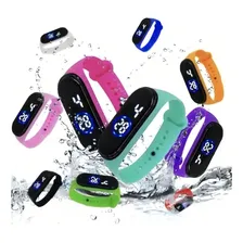 Kit 50 Rel贸gios Pulseira Digital Led Sport Atacado Correia Preto Bisel Variados Fundo Preto Foto mini 1