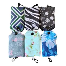 Kit 50 Sacola Bolsa De Compra Dobrável Impermeável Ecológica Cor Estampado Sortido Foto mini  2