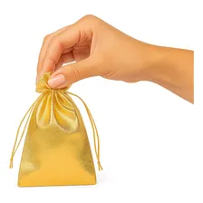 Kit 50 Saquinhos Lembrancinha Joias Dourado Prata Presente Foto mini 3