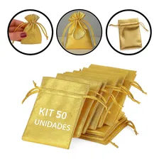 Kit 50 Saquinhos Lembrancinha Joias Dourado Prata Presente Foto mini 2