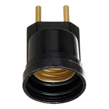 Kit 50 Soquete Bocal Pino Termoplástico Bivolt Bricolagem Pr Cor Preto Foto mini 1